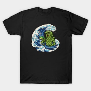 Annoyed Frogman in the surf fishing Graphic T-Shirt